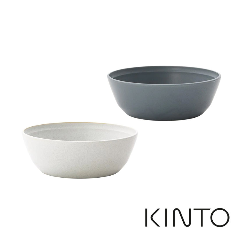 KINTO FOG系列餐碗19cm (灰白 深灰 日本製)
