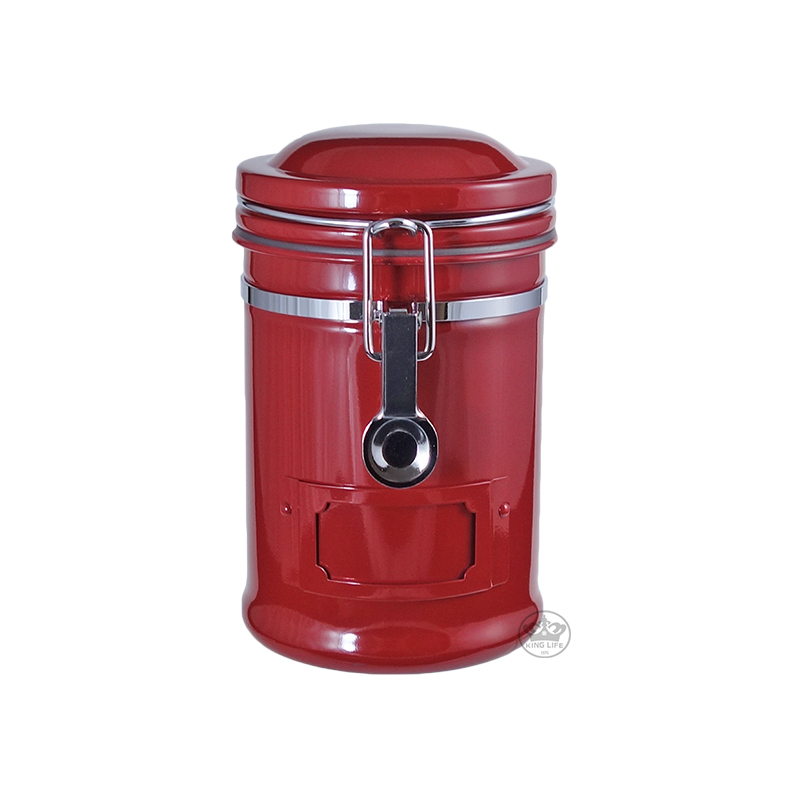 大不列巔密封罐-260g 金屬紅+電鍍扣環