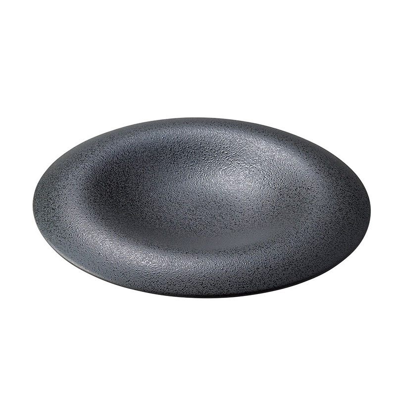 美濃燒 晶釉主餐盤(黑) - 26cm(日本製)