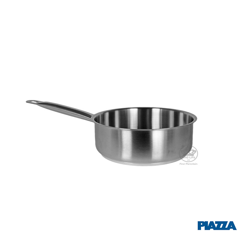 義大利PIAZZA 不鏽鋼單柄淺佐料鍋 24X8CM