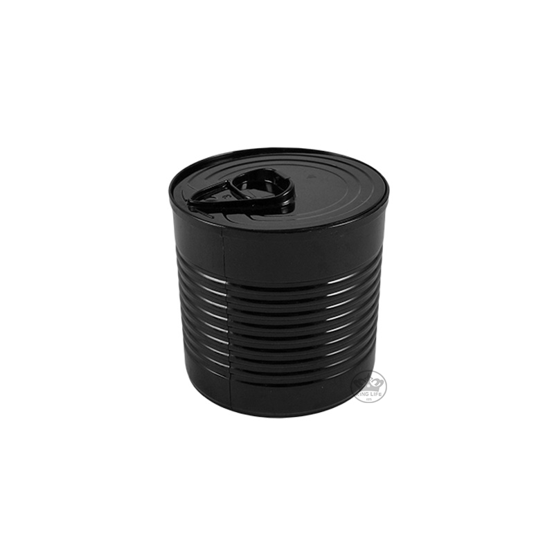 塑料馬口鐵罐-黑色-220ml