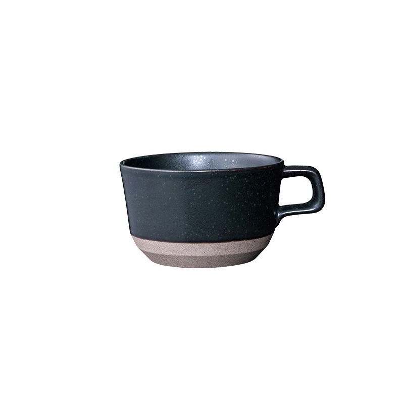 Ceramic LAB 寬口馬克杯 400ml-黑(日本製)