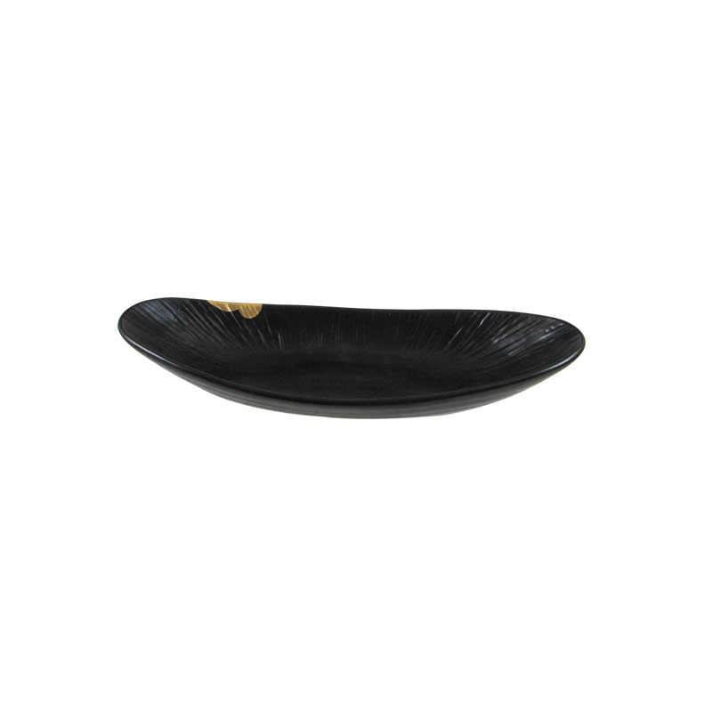 黑鋦瓷櫻花之戀 12.4吋長條刺身盤