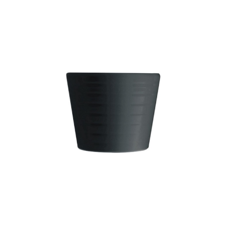 比安卡 旋型圓深碗(厚) 黑13x10.8cm