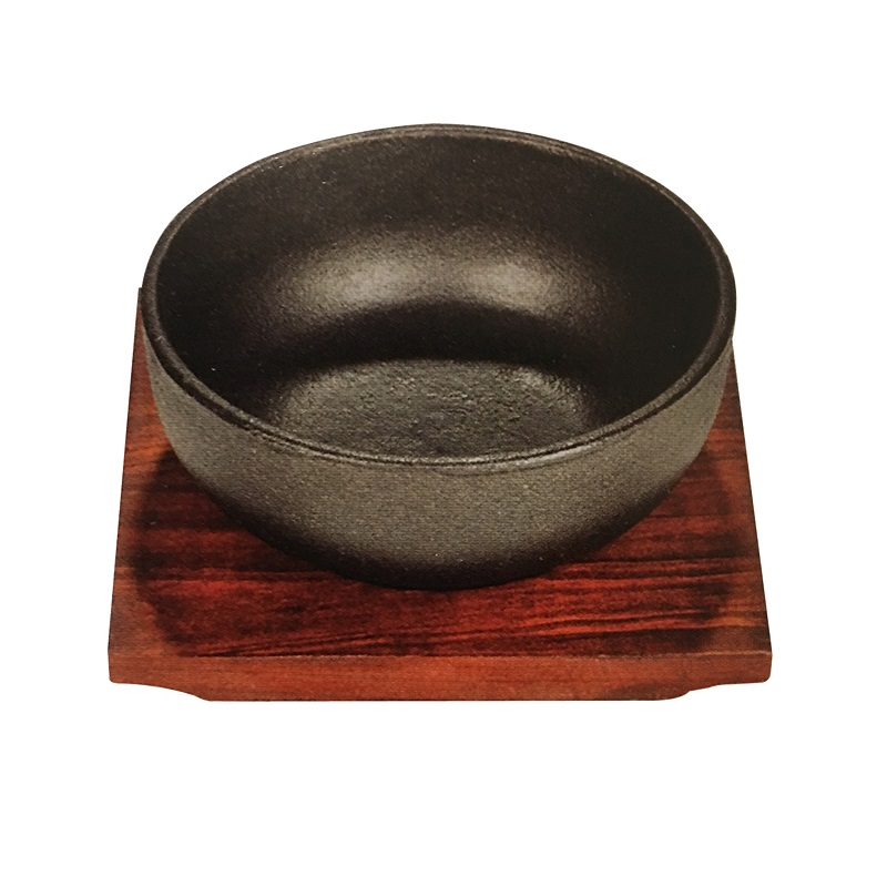 鑄鐵碗19cm+木墊(方形)