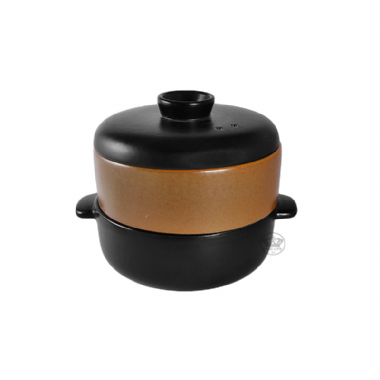 215蒸煮鍋(鍋身.蒸皿.鍋蓋) 黑