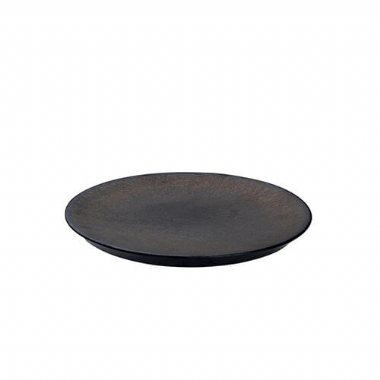 黑鐵釉小圓盤-(直徑18.5cm)
