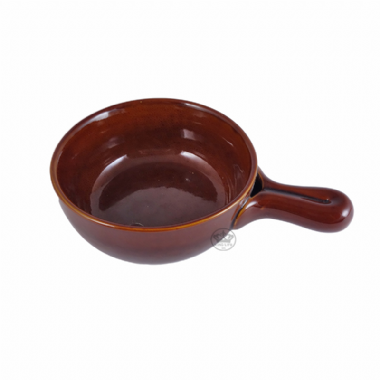 耐熱陶瓷單柄鍋(咖啡色)