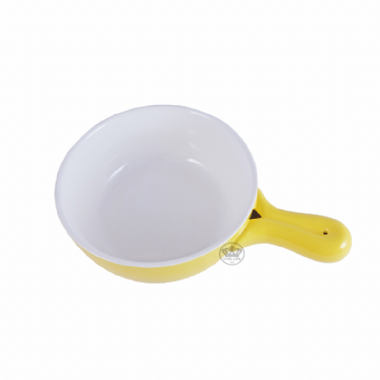 耐熱陶瓷單柄鍋(黃色)