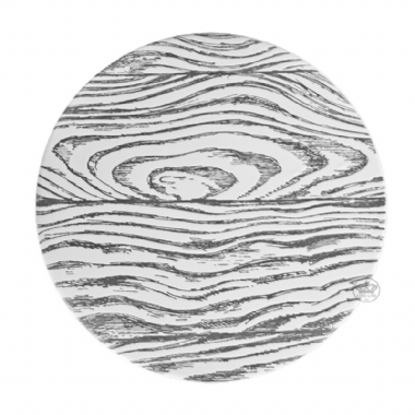白色木紋圓形平板盤11