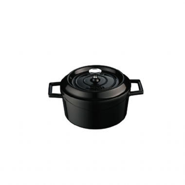LAVA圓鑄鐵鍋(直徑16cm)黑色
