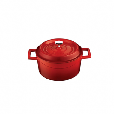 LAVA圓鑄鐵鍋(直徑20cm)紅色