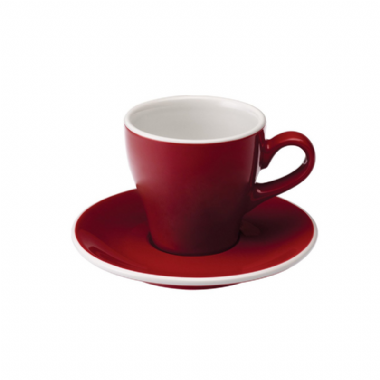Coffee Pro-Tulip 卡布奇諾咖啡杯盤組180ml (紅)