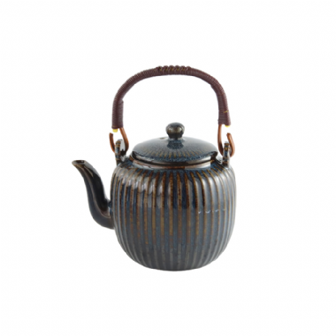 十草釉燒陶瓷茶壺750ml