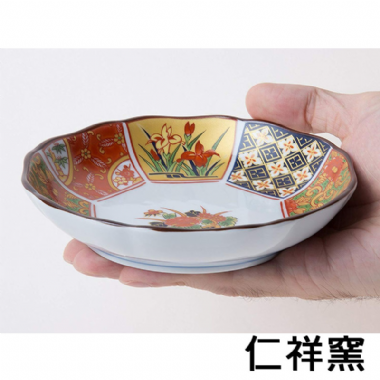 西日本陶器 金色圖樣 八角造型盤 有田燒