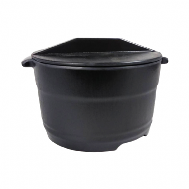 陶面木紋飯桶/蓋 黑色 210*35mm
