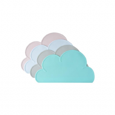 雲朵造型矽膠餐墊-淺藍