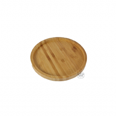 可疊式竹餐盤-圓形 15*H1.2cm