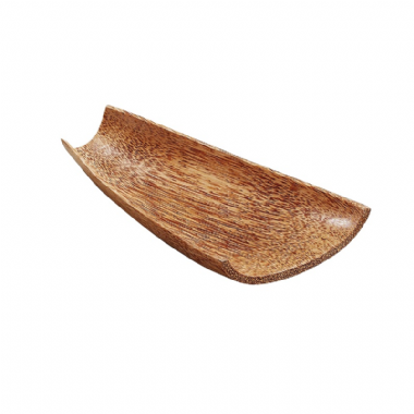 棕櫚木盤-縮口 26.5*13*H4.5cm