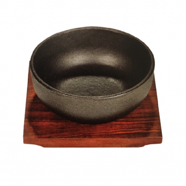 鑄鐵碗19cm+木墊(方形)
