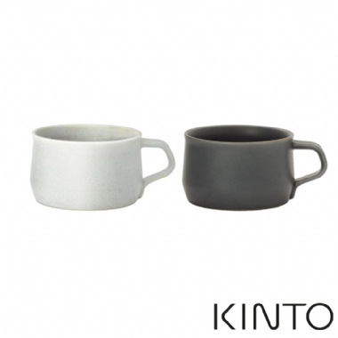 KINTO FOG系列寬口馬克杯( 320ml 灰白 深灰 日本製 湯杯 )
