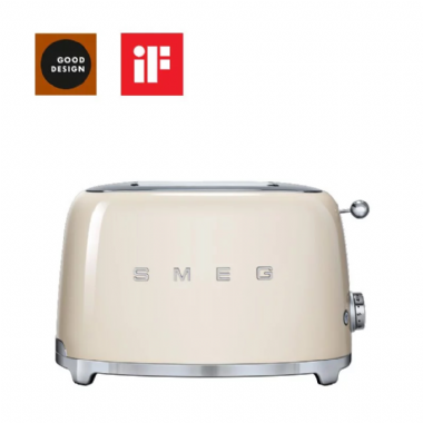 義大利SMEG兩片式烤麵包機-奶油色