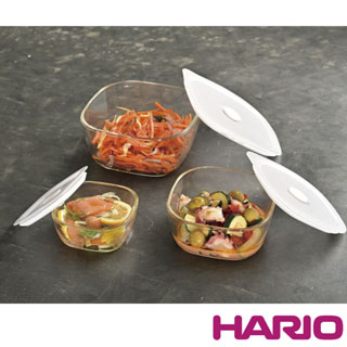 HARIO 方形玻璃密封保鮮盒1200ml