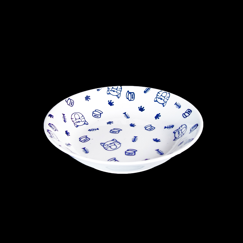 釉裡欣夢 7吋湯皿 140(藍色貓 )