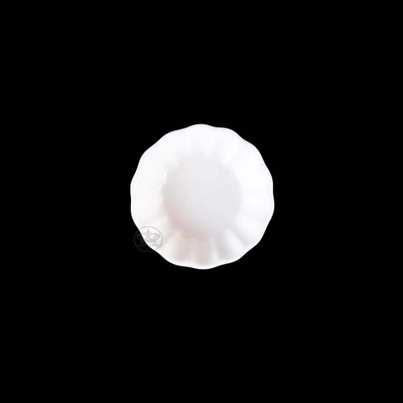 大同磁器 象牙強化 菊花盤 S001(8.8x8.8xH2.5cm)