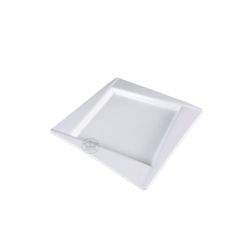 大同磁器 象牙強化 束條正方盤 S001(21.8x21.8xH2.2cm)