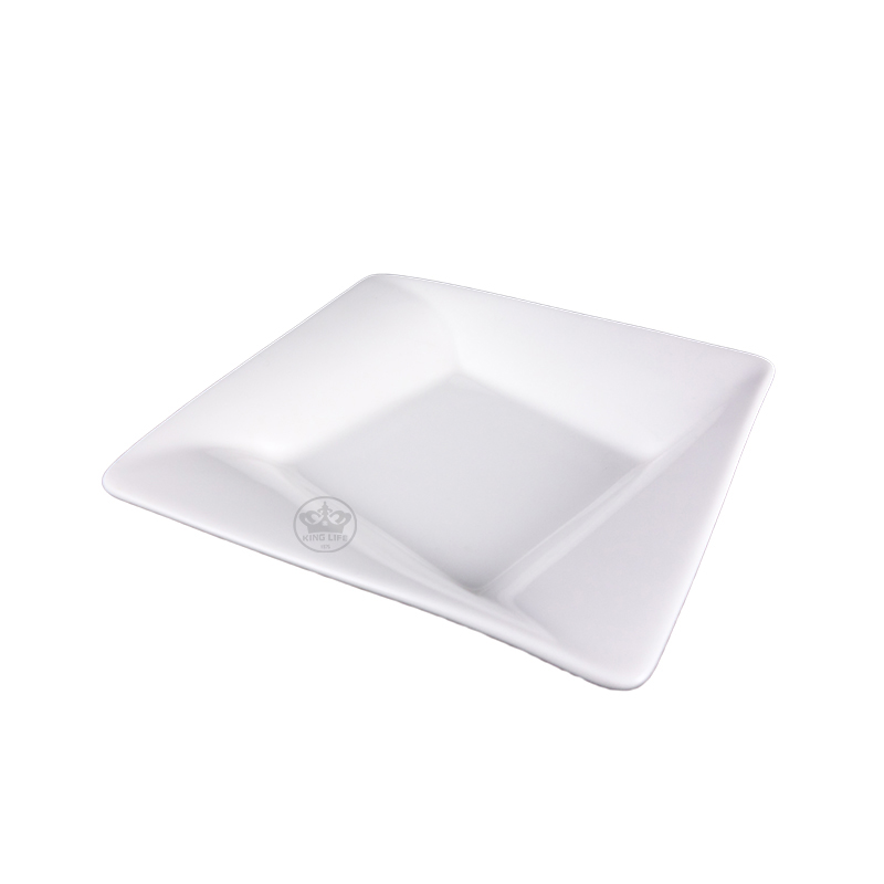 大同磁器 象牙強化 方形小盤 S001(15.4x15.4xH3cm)