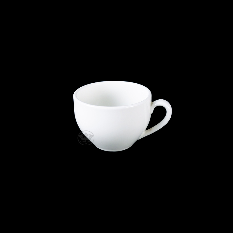 大同磁器 象牙強化 附耳茶杯 S001(9.5x7.3xH5.5cm/120cc)
