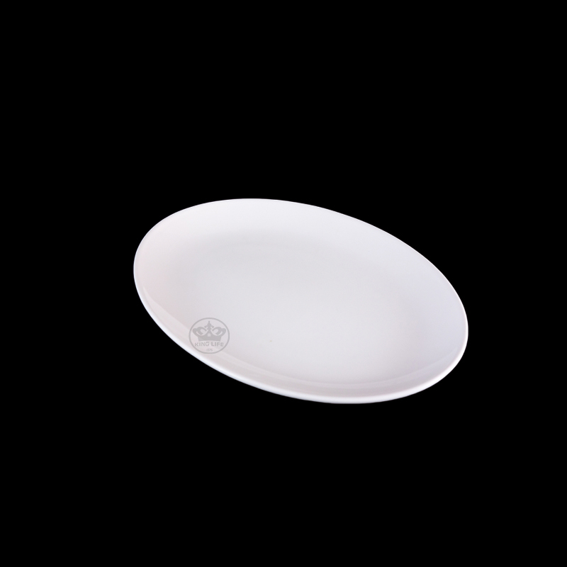 大同磁器 象牙強化 12型8吋長皿 S001(21.5x15.7xH2.5cm)