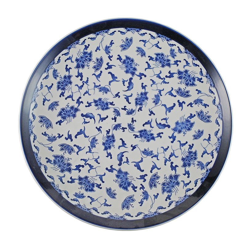 大同磁器 象牙強化 14吋圓皿 156 華夏青花瓷(36x36xH5cm)