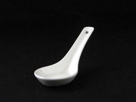 大同磁器 象牙強化 港式湯匙 S001(12.4x4.3xH1.2cm)