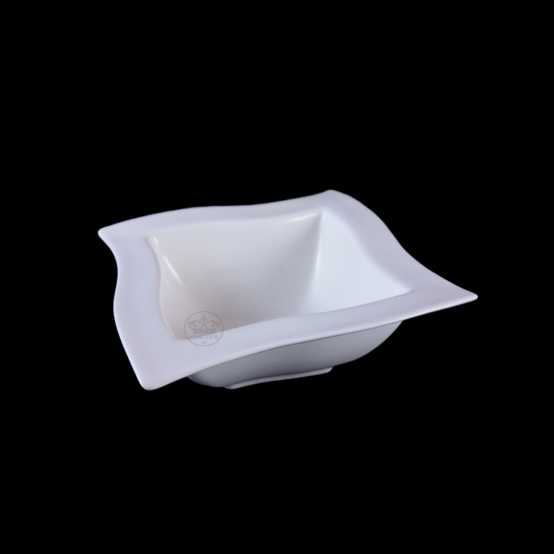 大同磁器 象牙強化 旋形寬邊碗公 S001(21.5x21.5xH7.2cm)