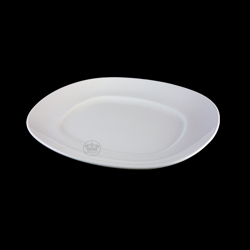 大同磁器 象牙強化 長方皿 S001(34.5x29.3xH4.5cm)