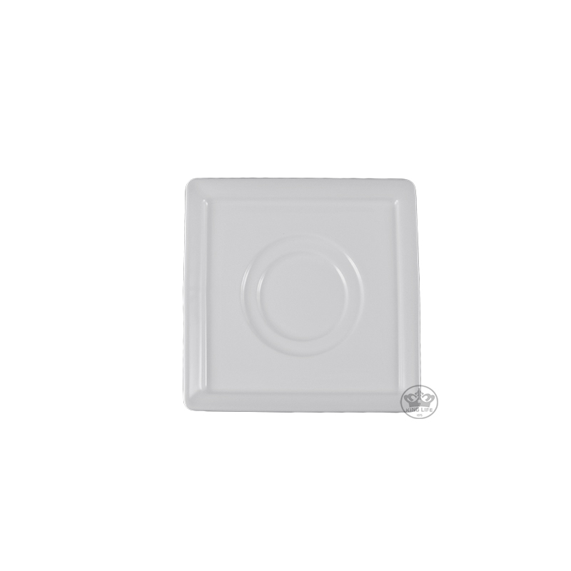 大同磁器 象牙強化 5.25正方咖啡盤(通用) S001(13.4x13.4xH2cm)