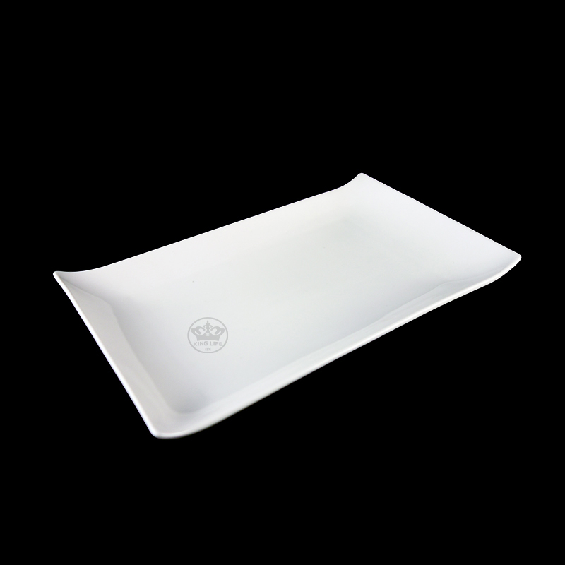 大同磁器 象牙強化 長方盤(大) S001(28x18xH2.5cm)
