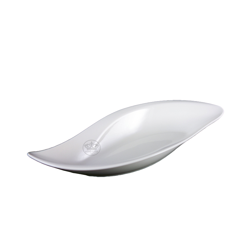 象牙強化 葉形盤 S001(31.2x13xH5cm)