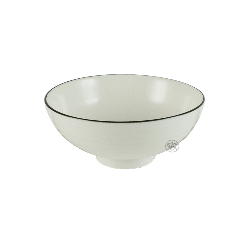 大同磁器 象牙強化 家福碗 黑色邊(13*13*H5.5cm)