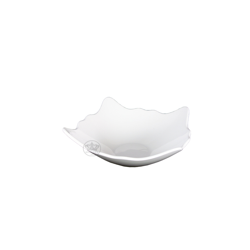 大同磁器 象牙強化 角型深缽/花邊(小) S001(17x17xH5.5cm)