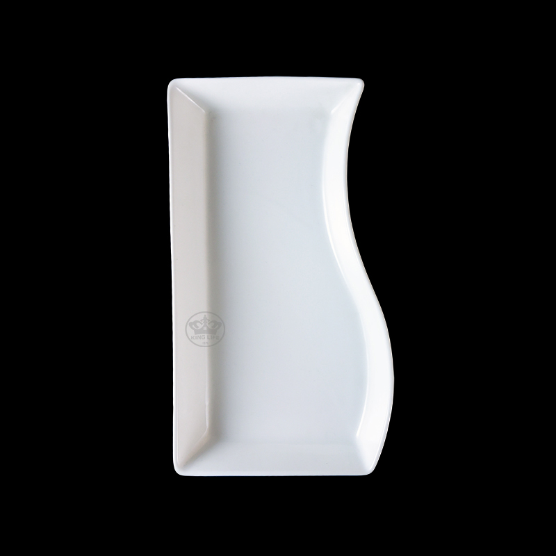 大同磁器 象牙強化長方組合盤 S001(26.2x14.1xH3.5cm)