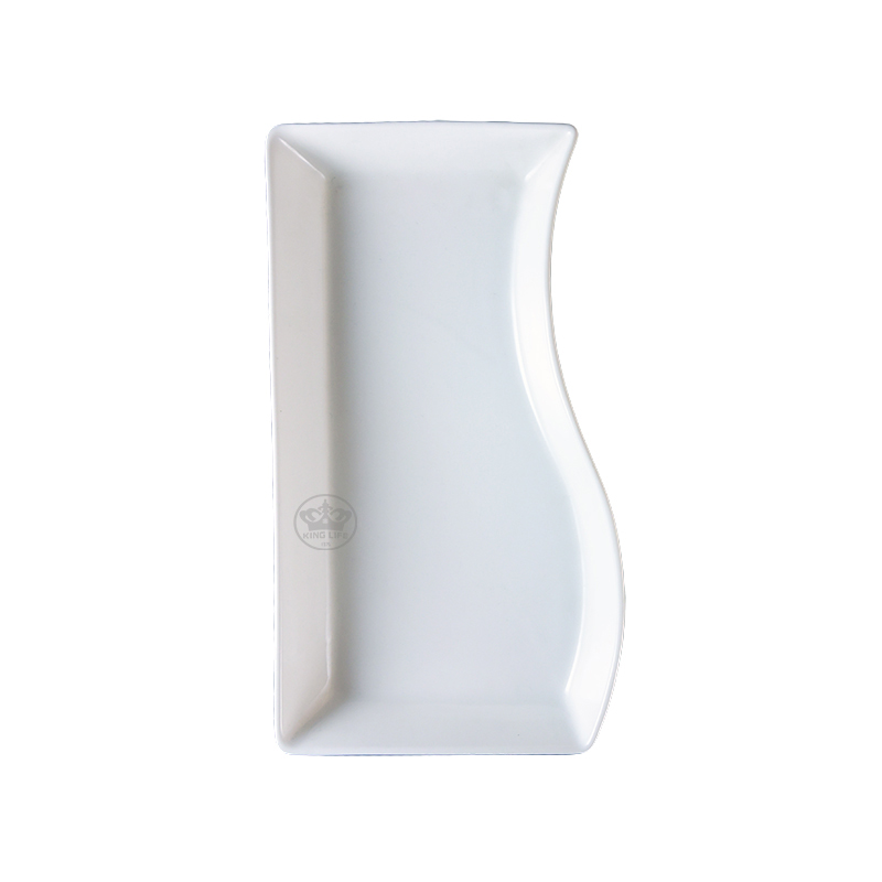 大同磁器 象牙強化長方組合盤 S001(26.2x14.1xH3.5cm)