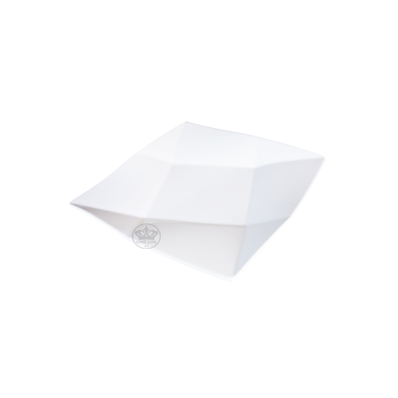 大同磁器 象牙強化 方井盤(小) S001(16.6x16.5xH2.5cm)