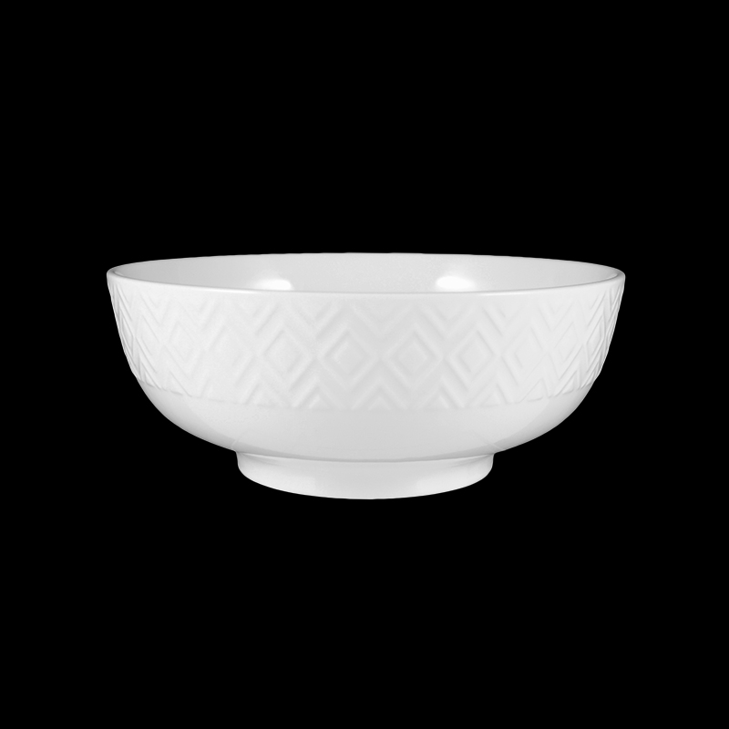 大同磁器 象牙強化 8吋中華湯碗 菱格(原民花)(20.8x20.8xH8.2cm/1500cc)