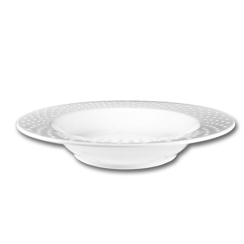 大同磁器 象牙強化 11吋點點 (銅盤花)義大利大圓皿(27.7x27.7xH4.9cm)