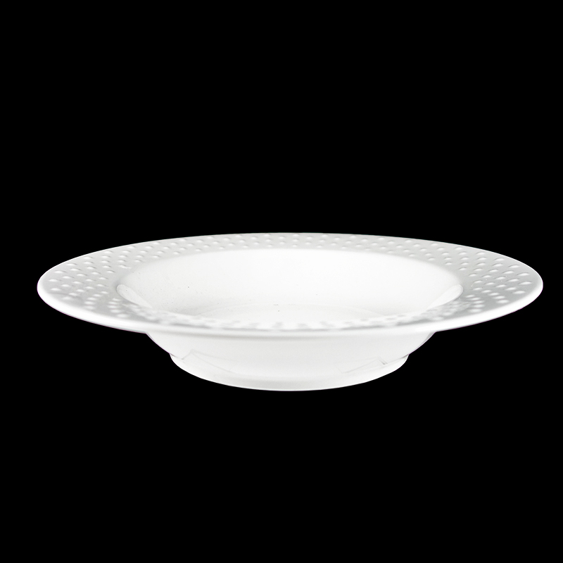 大同磁器 象牙強化 11吋點點 (銅盤花)義大利大圓皿(27.7x27.7xH4.9cm)