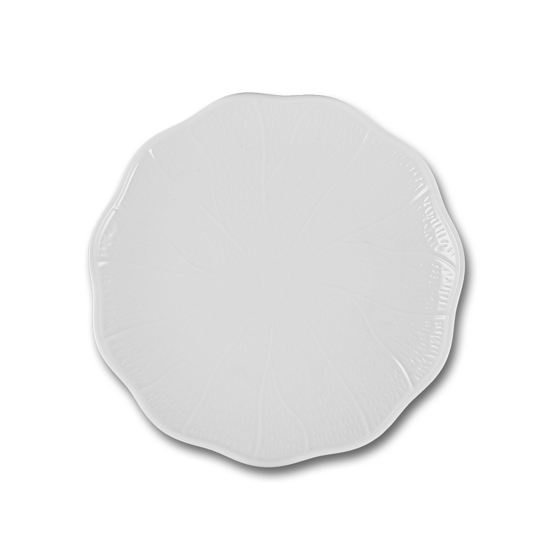 大同磁器 象牙強化 7吋荷葉皿 S001(18x18xH2.5cm)
