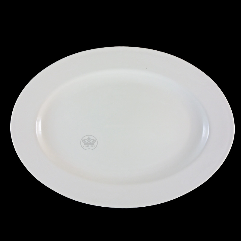 大同磁器 象牙強化 16吋長皿 S001(41x30xH3.2cm)